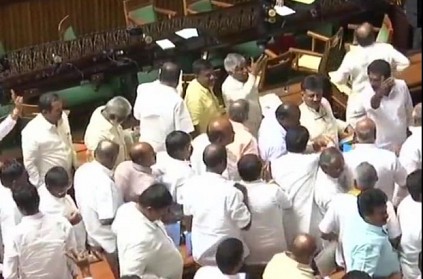 BJP pro-tem speaker Bopaiah leaves Assembly during National Anthem