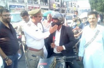 Lucknow - Police hands rose to rider, gets into fight with wife