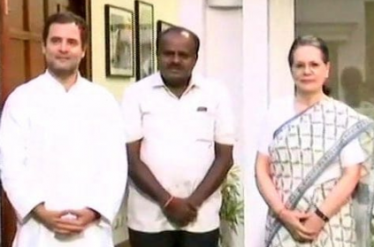 HD Kumaraswamy flies to Delhi to meet the Gandhis.