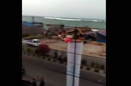 An Indonesian man documented the moment a huge Tsunami wave hit