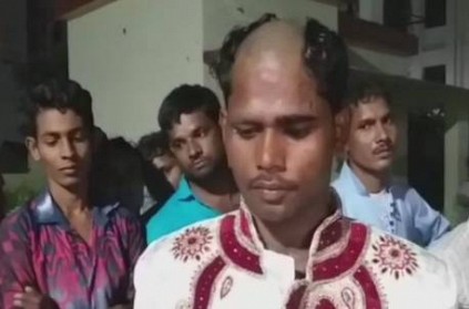 Groom\'s head tonsured allegedly, he refused to marry the bride