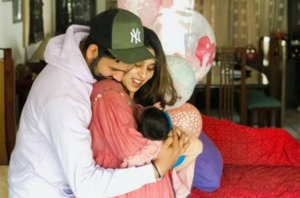 Rohit Sharma\'s daughter cute smile video goes viral Rohit Sharma\'s daughter cute smile video goes viral