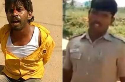 Rowdy threatening police officer in Dindigul