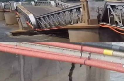 Trichy kollidam bridge collapsed completely