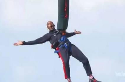 Will Smith Bungee Jumps Out of a Helicopter on his 50th birthday