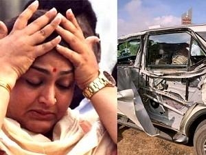 Actress Khushbu meets with a car accident; shares shocking pics from the spot