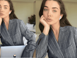 Amy Jackson posts a trouserless picture on Instagram