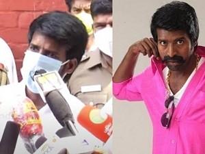 Comedian Soori addresses press after getting autograph from cops