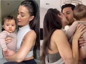 Cute video of Amy Jackson with her husband and kid goes Viral