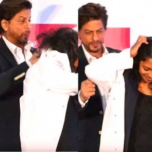 Internet is in love with Shah Rukh Khan again as he helps a student with her hair
