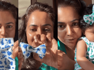 Sameera Reddy's hair bow tutorial, out of a torn sleeve