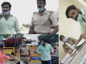 Sasikumar pulls a real-life Naadodigal moment on road amidst Coronavirus scare, pictures here