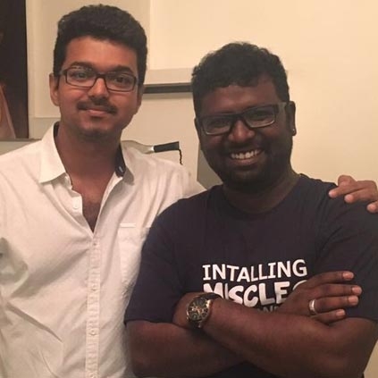 Vijay wishes Arunraja Kamaraja for Kanaa Vijay wishes Arunraja Kamaraja for Kanaa