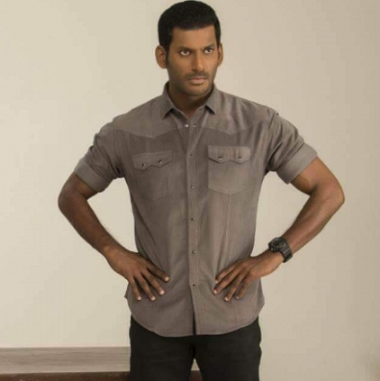 Vishal thanks the audience for Irumbu Thirai's response Vishal thanks the audience for Irumbu Thirai's response